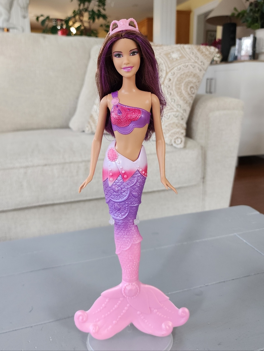 🧜‍♀️ Mattel 2012 Barbie In The Mermaid Tale 2 Doll Purple Brunette Beautiful